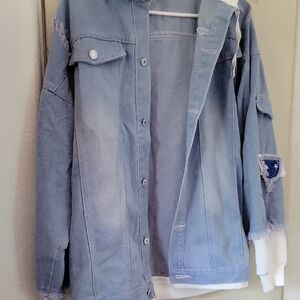 Kpop Blue Denim Jacket